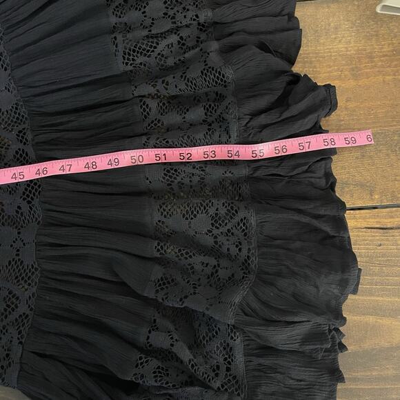 Aveology Tisha Embroidered Lace Black Maxi Dress Boho Gothic Women's Size 18 NWT - Picture 13 of 13